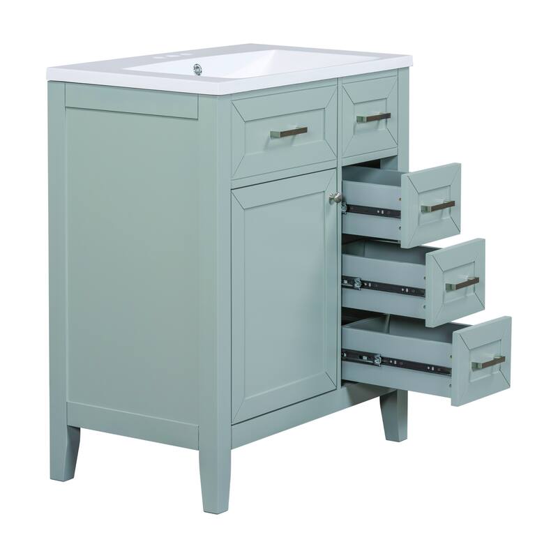 30" Bathroom Vanity with Solid Frame and MDF Board
