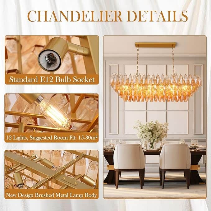 KAYLA 37in Modern Extra Large Black Chandeliers