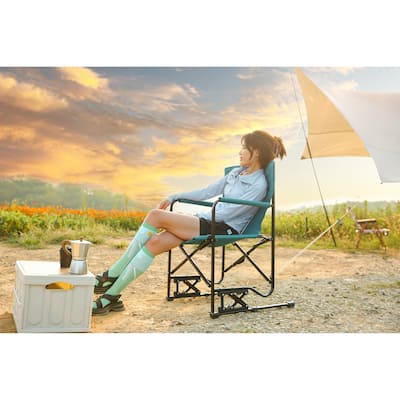 Outdoor Freestyle Rocker Camping Chair Portable Folding Rocking Chair With Solid (Excluding the table)