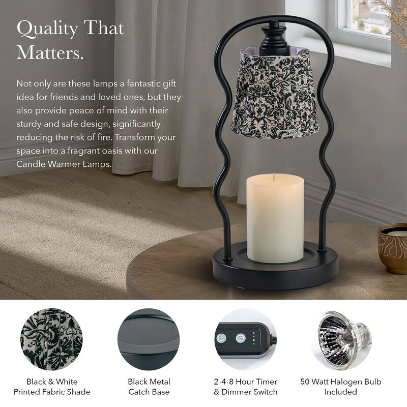 Twirl Candlewarmer Lamp with Timer - Dimmable Wax Melt Heater, 3 Lighting Modes & Auto Shutoff