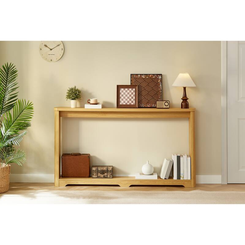Entryway Table Narrow Console Table with Storage, Hallway Decor Wood Console Tables, Console Sofa Side Table for Foyer