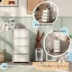 preview thumbnail 4 of 7, Qaba 4 Tier Kids Storage Unit, 4 Drawer Chest Toy Organizer Plastic Bins