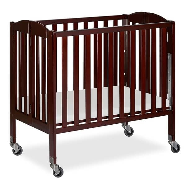 slide 2 of 6, Dream On Me, 3 in 1 Folding Portable Crib Espresso
