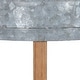 preview thumbnail 7 of 16, Kate and Laurel Gavri Metal Planter with Wood Stand - 11.25" Diameter