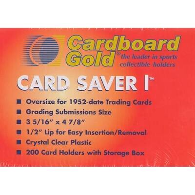 Shop 200 Cardboard Gold Card Saver 1 Semi Rigid Card Holders Psa Submission Size Overstock 14491112