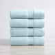 Great Bay Home Cotton Hotel & Spa Quality Towel Set - Bath Towel (4-Pack) - Spa Blue