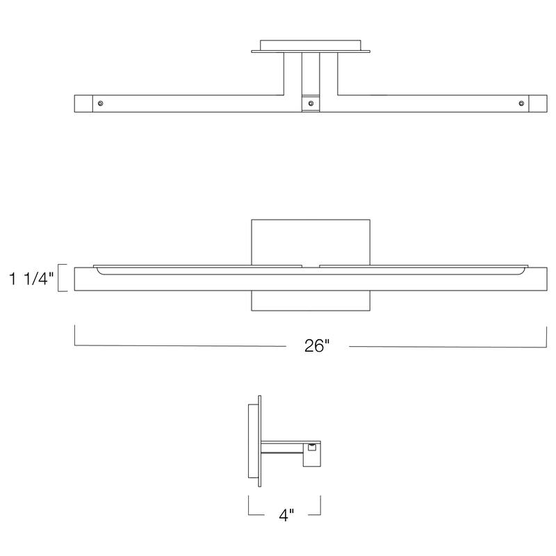 Elk Home Double L Chrome Finish 1 Light Wall Sconce
