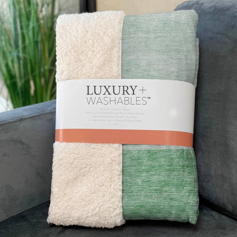 Premium Machine Washable Floral Sherpa Throw Blanket