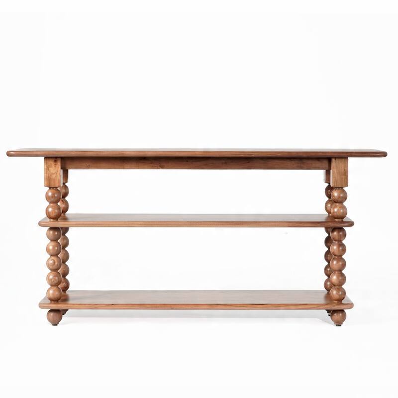 SAFAVIEH Couture Norbert 2-Shelf Wood Console Table - 64"W x 16"D x 30"H