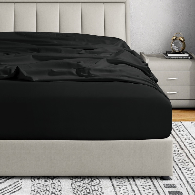 Home Essential Double Brushed Microfiber 21" Extra Deep Pocket Fitted Sheet
