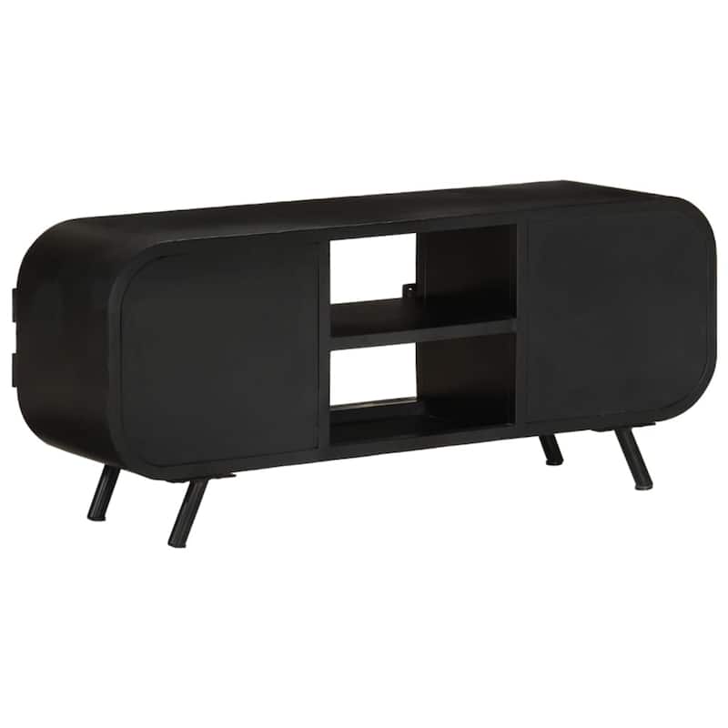 vidaXL TV Stand 43.3"x11.8"x17.7" Rough Mango Wood