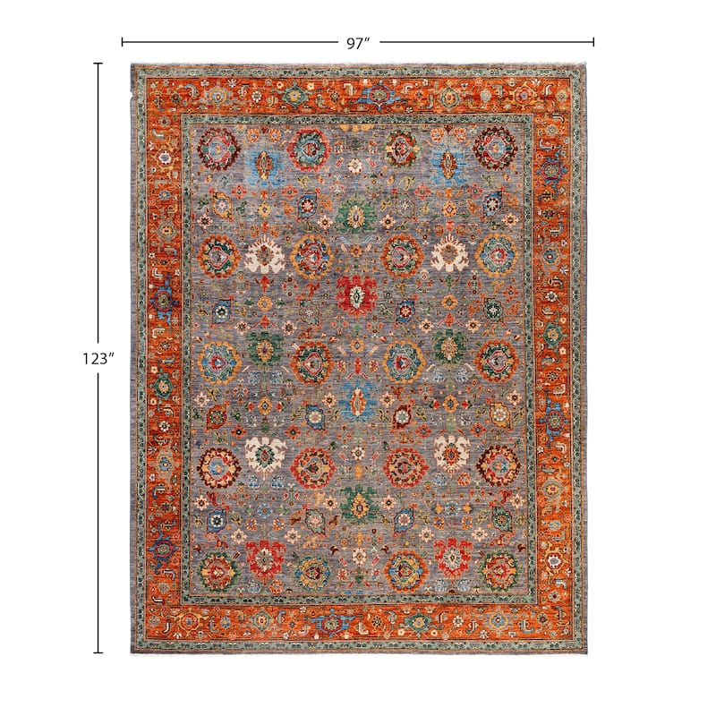 Serapi One-of-a-Kind Hand-Knotted Area Rug - Gray - 8' 1" x 10' 3"