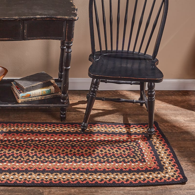 Park Designs Folk Art Braided Rectangle Rug Runner 2' x 6' - 2' x 6'