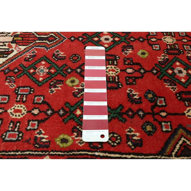 ECARPETGALLERY Hand-knotted Andelz Red Wool Rug - 3'3 x 4'10