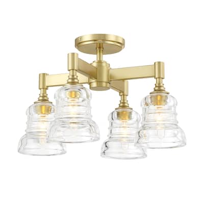 Crystorama Lighting Group GRG-1045 Gregory 4 Light 17" Wide Semi-Flush