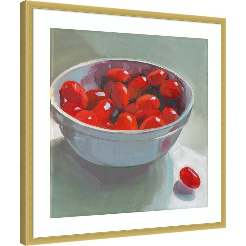 Cherry Tomatoes by Jenny Westenhofer Wood Framed Wall Art Print