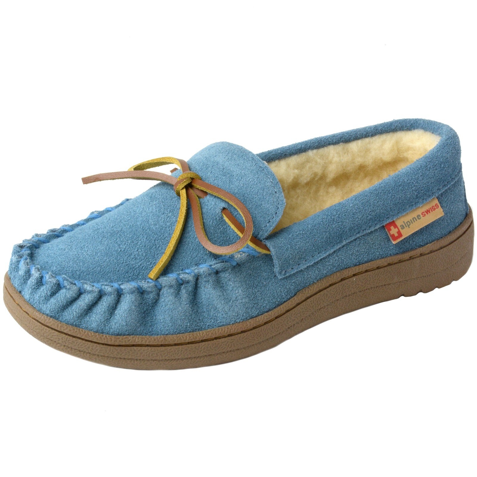 blue moccasin slippers