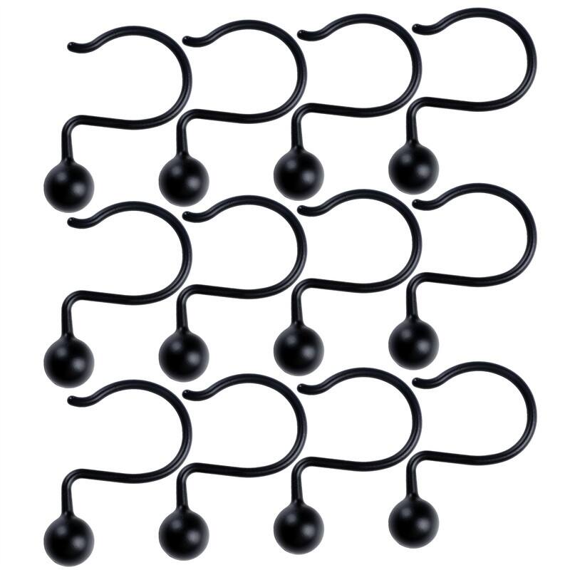 Utopia Alley Shower Hooks - Rust Resistant Shower Curtain Hooks for Shower Curtain or Liner - Set of 12