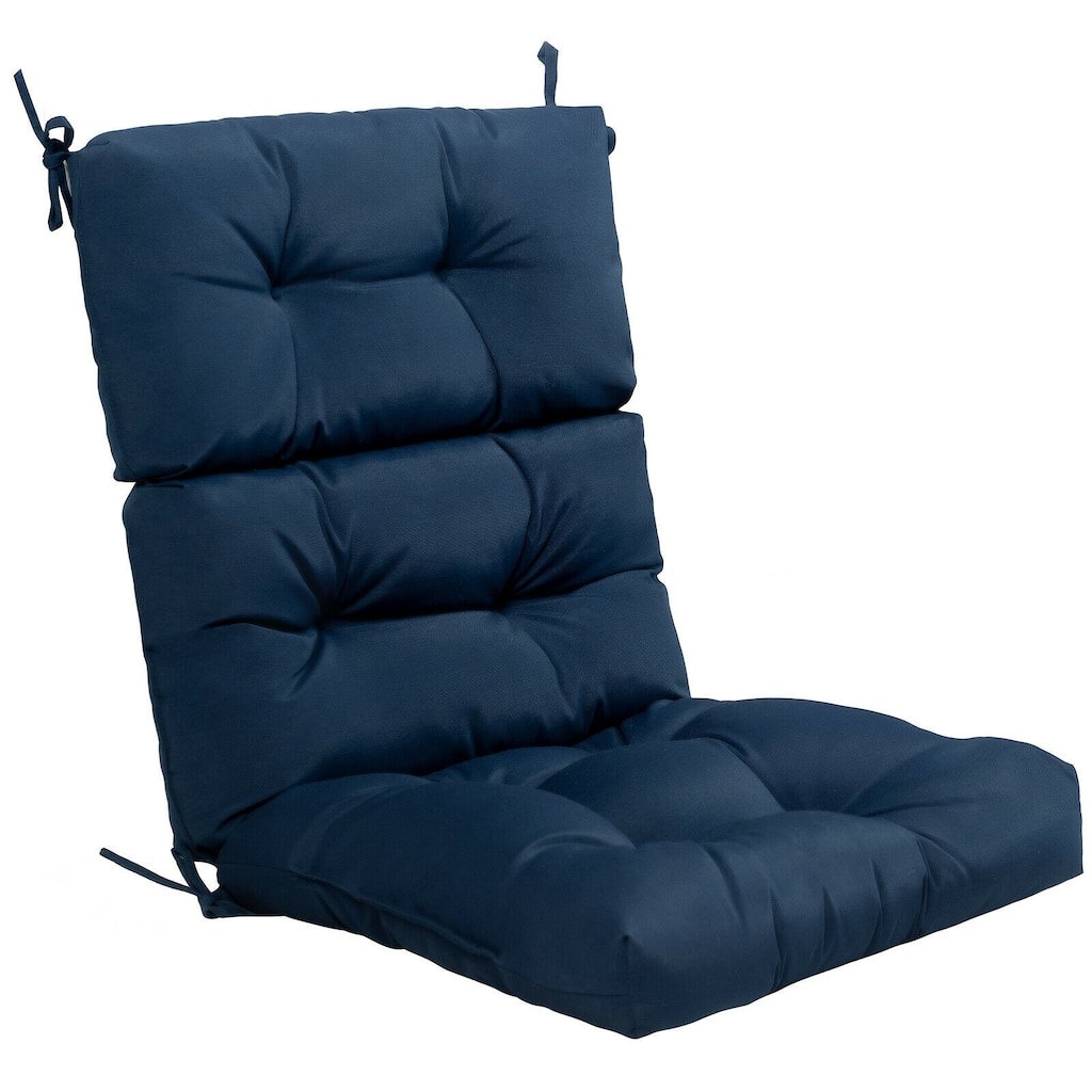 22" x 44" Tufted Outdoor Patio Chair Seating Pad - 44" (L) x 22" (W) x 5" (H)