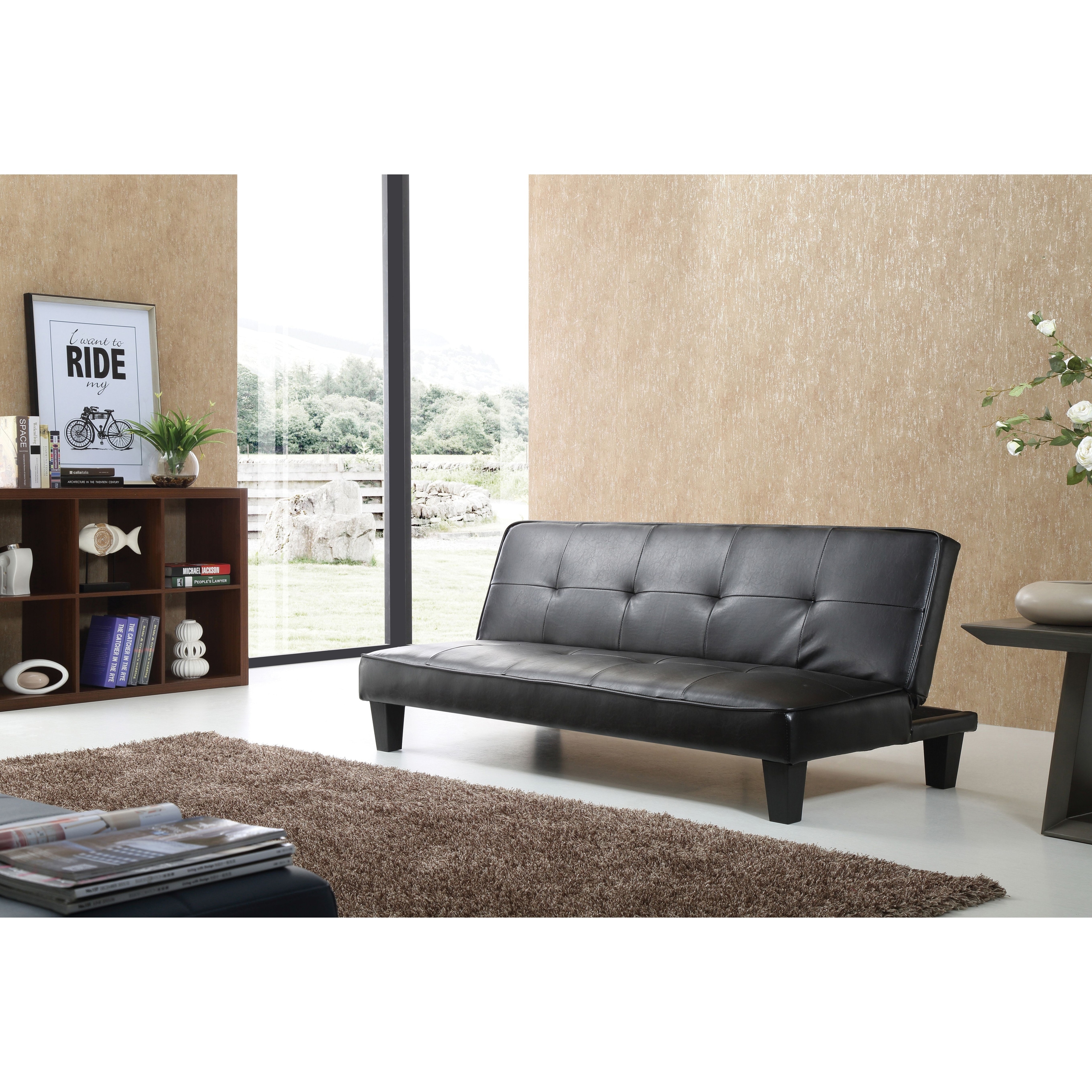 Alan Faux Leather Sofa Bed
