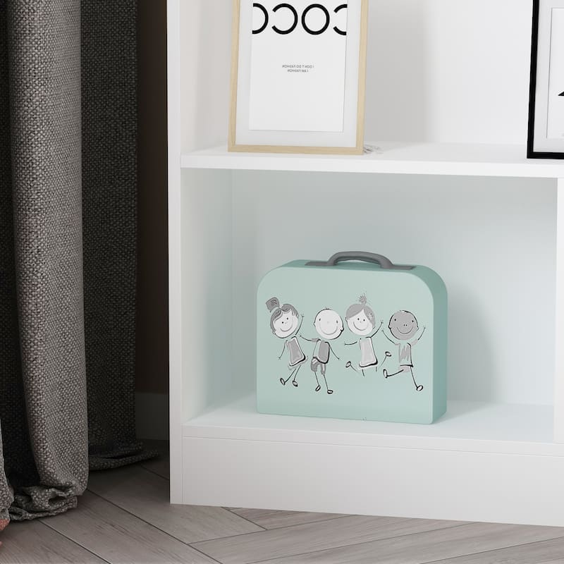 Timechee 8-Cube Modern 59"L Display Bookcase Organizer, White - 47.2"W x 9.4"D x 40.9"H