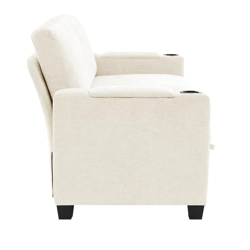 Chenille Storage Sofa, Multi-functional Loveseat