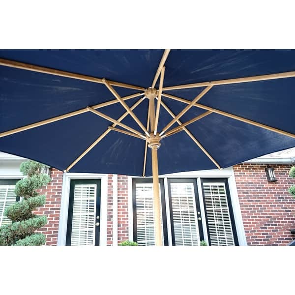 Shop Black Friday Deals On San Miguel Adjustable Teak Outdoor Patio Umbrella Base Not Included Overstock 31286243
