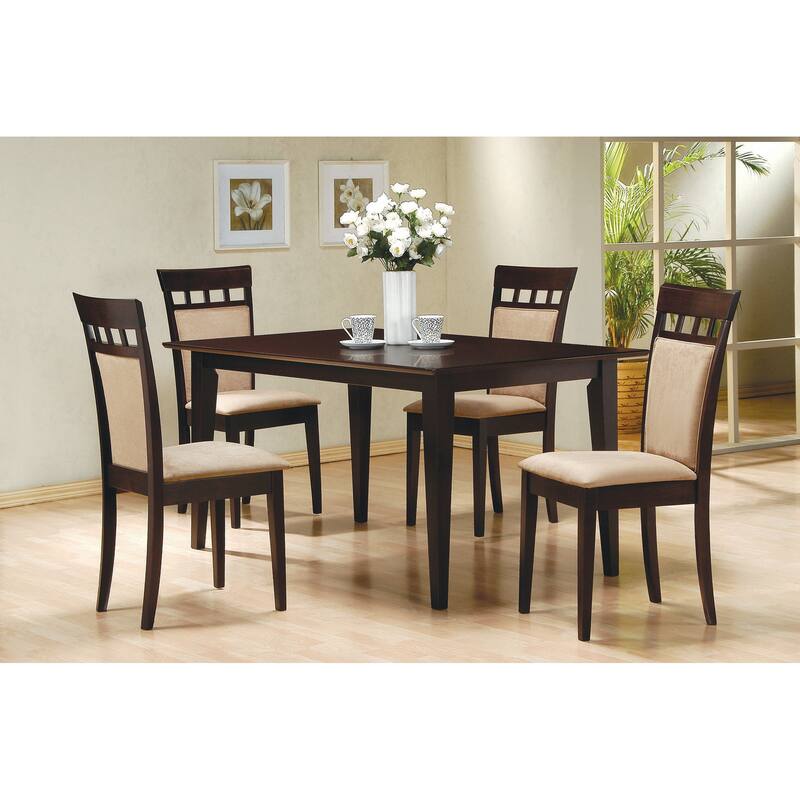 Alencon Beige and Cappuccino Upholstered Dining Chairs (Set of 4)