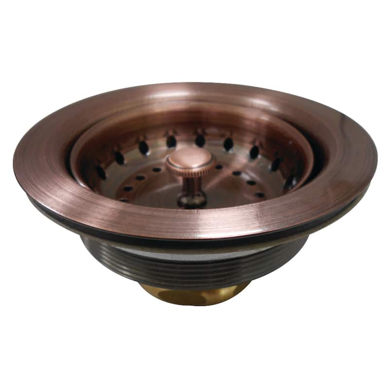 Kingston Brass Tacoma Stainless Steel Kitchen Sink Basket Strainer - Antique Copper