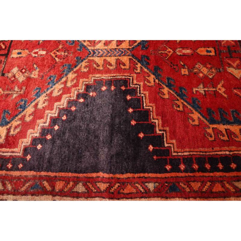 ECARPETGALLERY Hand-knotted Konya Anatolian Dark Navy, Red Wool Rug - 3'6 x 9'6