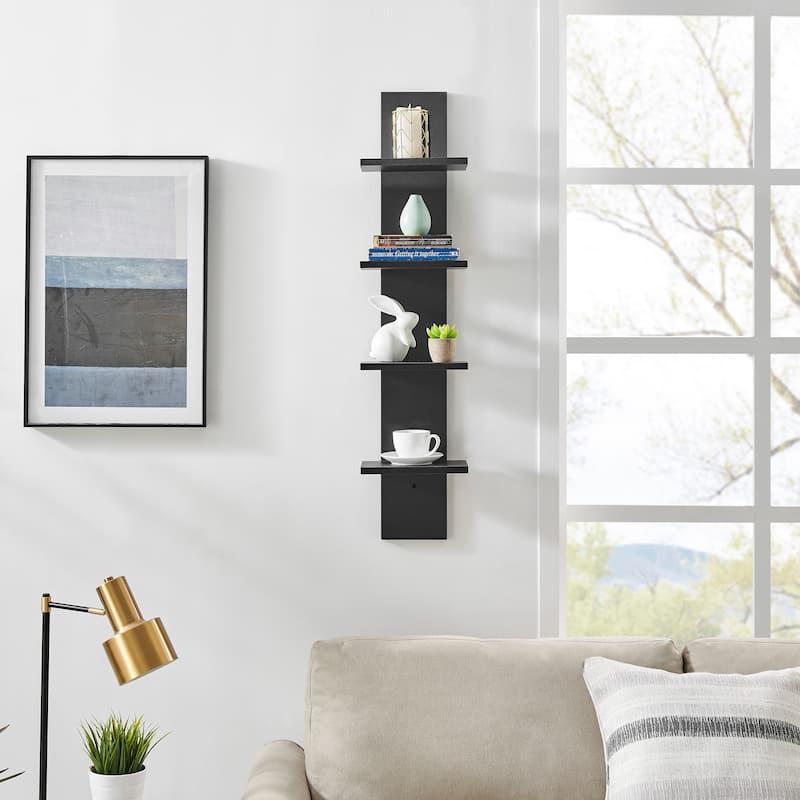 Danya B. Arica Utility Column 4-Tier Spine Wall Shelves - N/A
