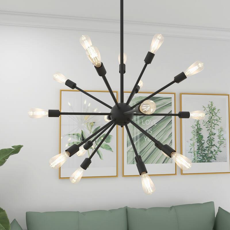18 Light Sputnik Sphere Chandelier - 27.36"x74.45"