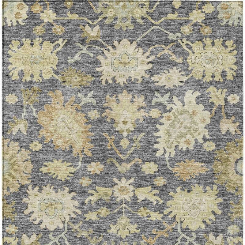 HomeRoots Floral Traditional Rectangle Outdoor Rug