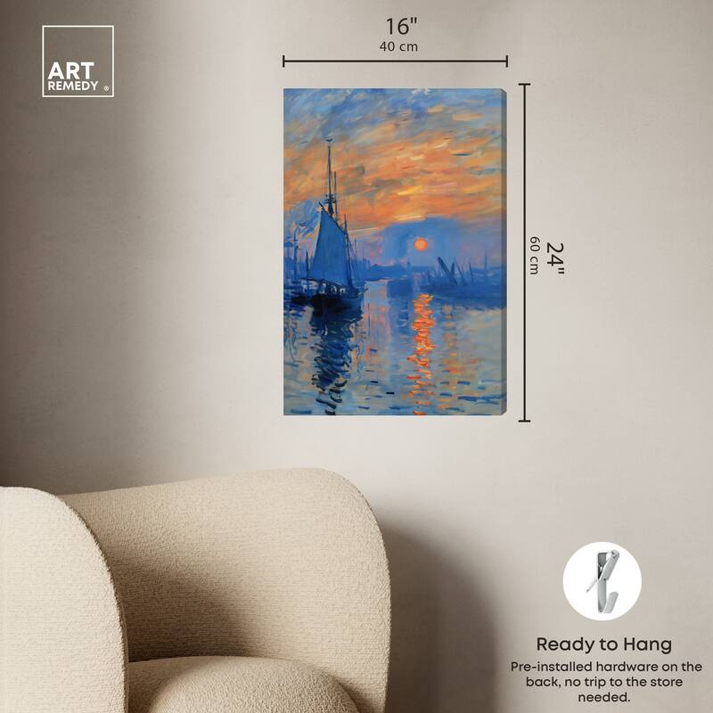 Art Remedy Till Dusk Gallery Wrapped Sailing 1 Piece Canvas Wall Art