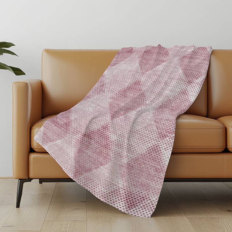 Premium Machine Washable Modern Diamonds Sherpa Throw Blanket