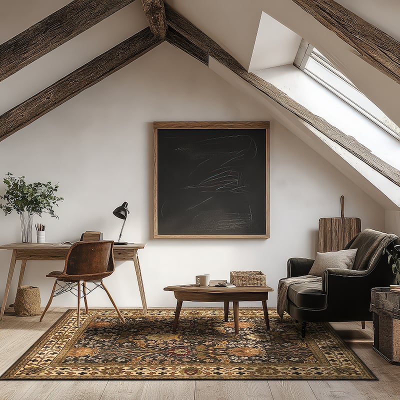 Home Decor Brown Hand-Tufted Wool Morris Rug by EORC Luxurious and Stylish Area Rug for Adding Warmth and Timeless Elegance