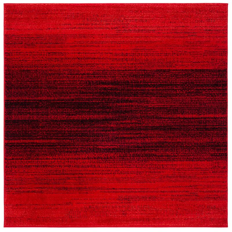 SAFAVIEH Adirondack Muzeyyen Ombre Distressed Rug - 6' Square - Red/Black