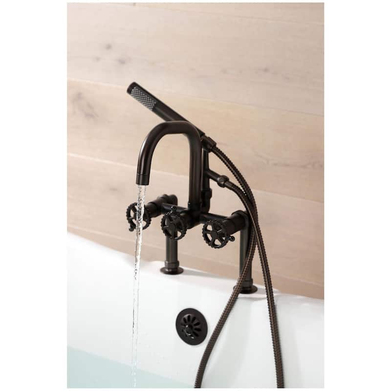 Kingston Brass AE840.CG Fuller Deck Mounted Tub Filler with Built-In