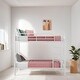 preview thumbnail 19 of 23, Twin Over Twin Bunk Bed with Ladder, Metal Bed with Full-Length Guardrail, Kid's Bed for Small Space, Bedroom, Silver
