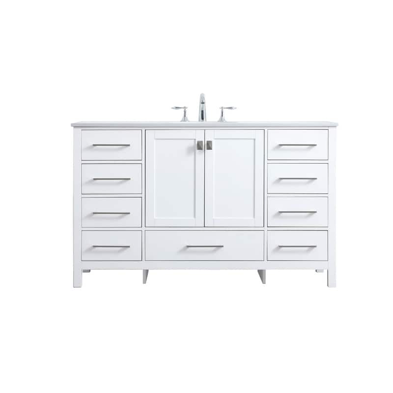 Elegant Lighting VF18854 Irene 54" Free Standing Single Basin Vanity