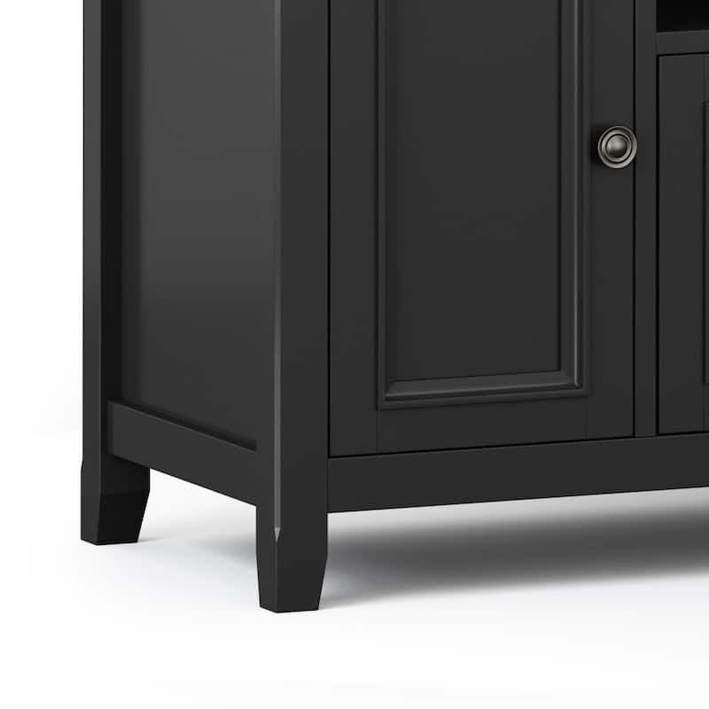WYNDENHALL Halifax 72 inch Wide Solid Wood Transitional TV Stand - 72"w x 19"d x 26" h