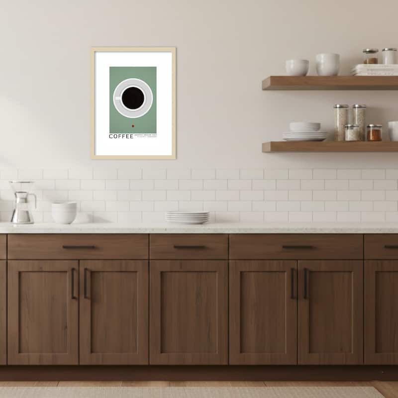 Coffee Crosssection by Lisa Ketty Wood Framed Wall Art Print