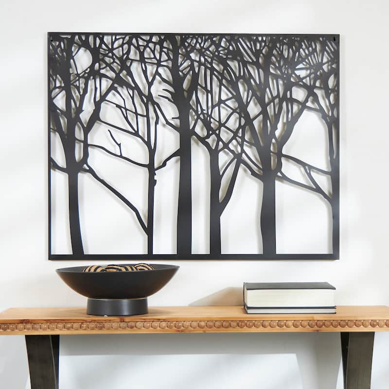 Metal Tree Wall Decor - Black - Roche River Decor