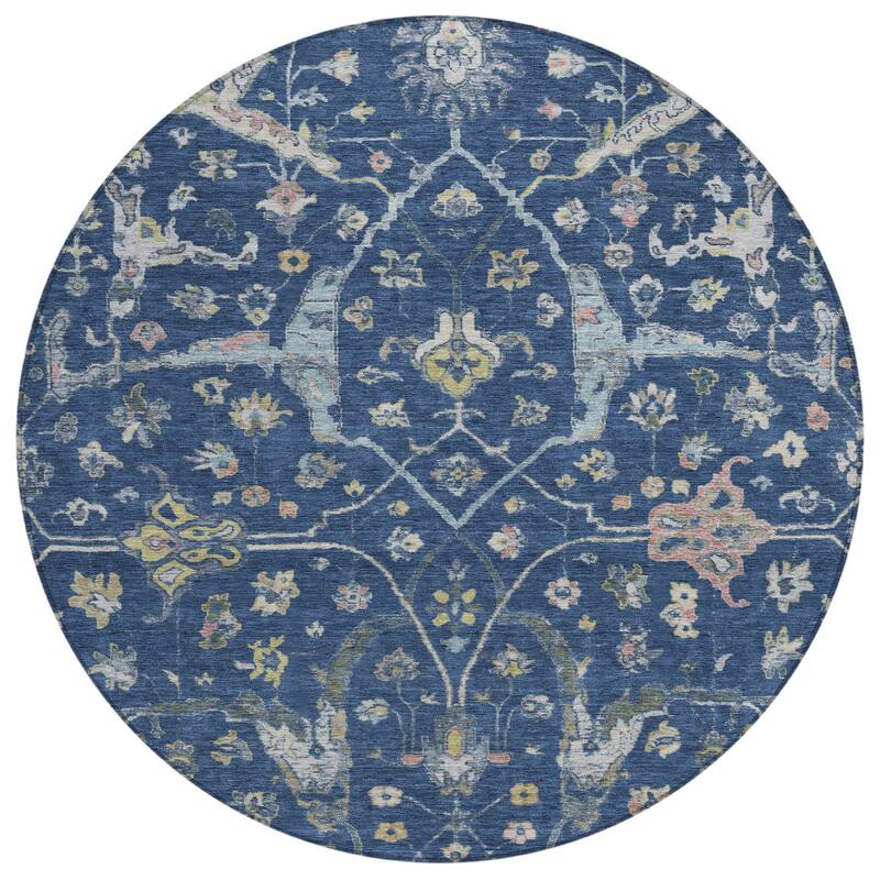 Machine Washable Indoor/ Outdoor Traditional Classic Chantille Rug