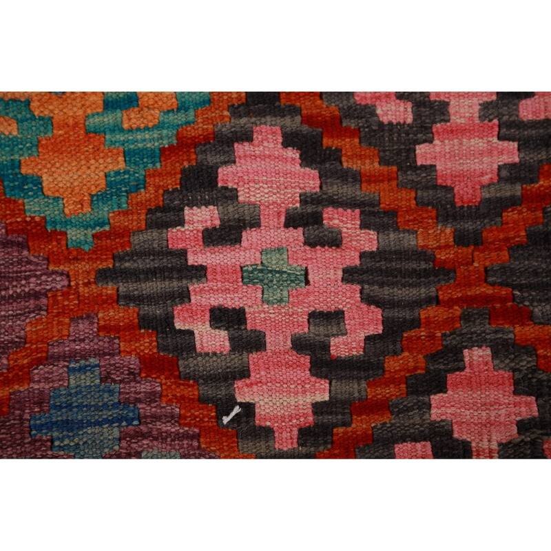 Kilim Oriental Area Rug Flatweave Multi-Color Bedroom Wool Carpet - 8'4"x 11'9"