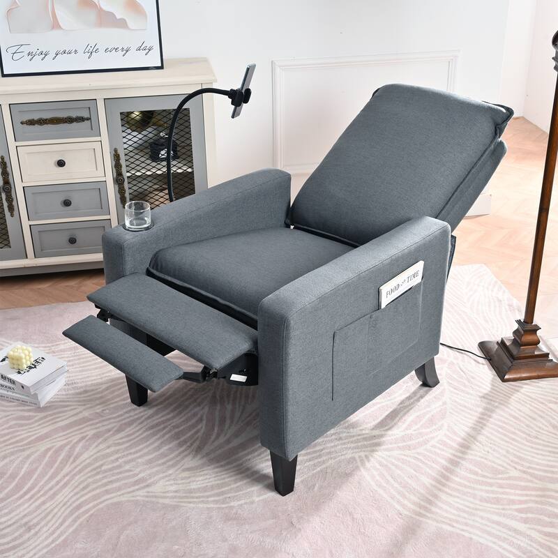 Recliner Chairs for Adults, Adjustable Recliner Sofa with Mobile Phone Holder & Cup Holder