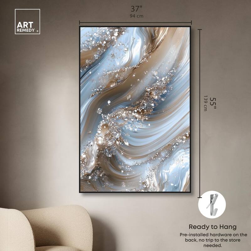 Crystal Ice Storm Canvas by Art Remedy