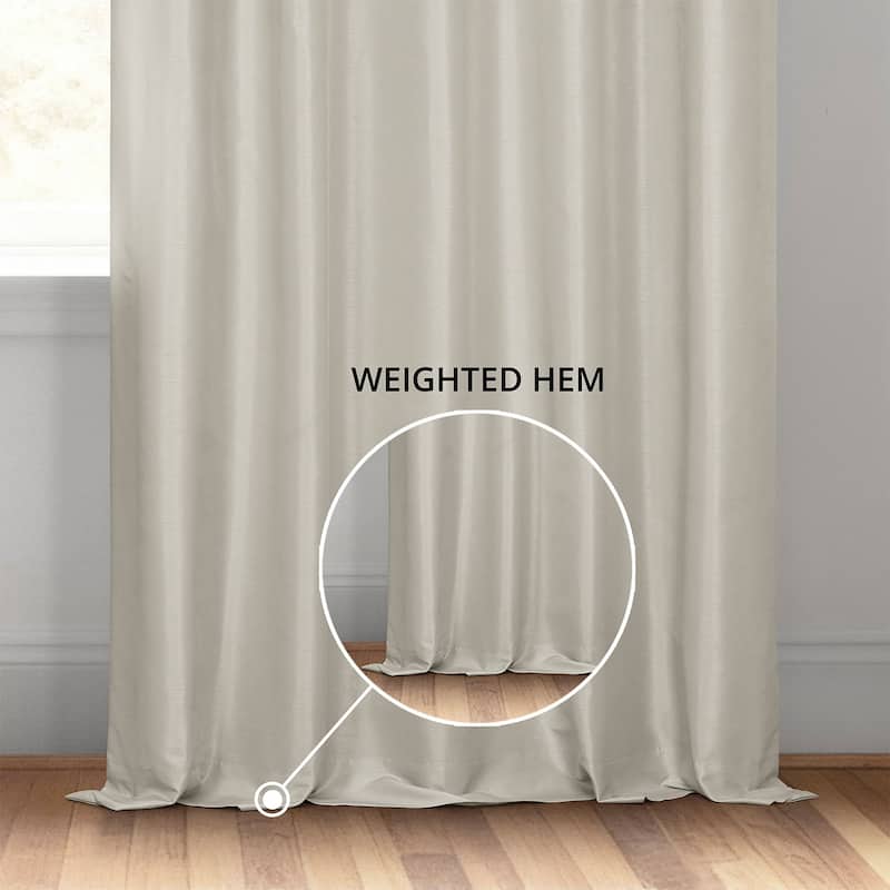 Exclusive Fabrics Textured Faux Dupioni Silk Thermal Blackout Curtains (1 Panel)