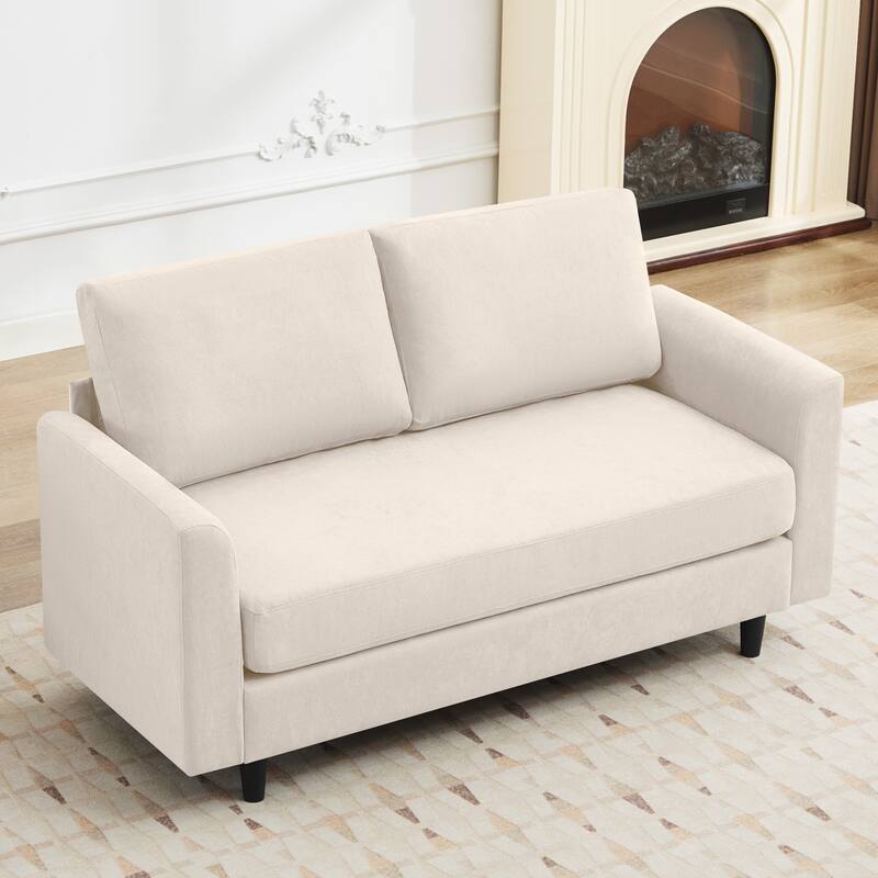 Snow Velvet Sectional Sofa
