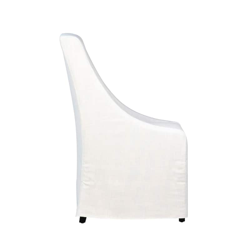 Lena Cotton Blend Slipcover Upholstered Dining Chair, White